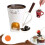 Ceramic Chocolate Fondue Cup with Forks White 1