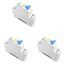 3X TOMZN 18MM 230V RCBO 1P+N 6KA Fehlerstrom Differenzialschutzschalter mit ÜBerstromschutz, 20A