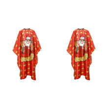 2X Neuer Verstellbarer Haarschnitt-Umhang im Weihnachtlichen Stil, Friseur-Stoff-Kleider-Styling-Werkzeuge