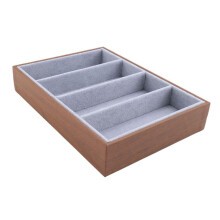 2X Sonnenbrillen Display Brillen Etuis 4 Gitter Sonnenbrillen Display Box Brillen Display Schmuck Organizer Tablett -