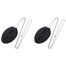 2X ID Card Badge Holder Versatile Badge Holder Belt Clip Protective Card Sleeve Protective Holder for Outdoor