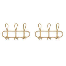 2X Rattan-Wandhaken - Dekorativer Kleiderbügel Fürs Kinderzimmer, Organizer für Kleidung und Hüte, Hängeaufbewahrung für Kinderkleidung A