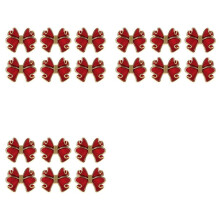 18 Pieces Red Bowknot Napkin Rings, Butterfly Knot Napkin Ring Holders Handmade Metal Napkin Buckles Elegant Table Decor