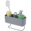 In-cupboard Kitchen Sink Tidy Caddy Organizer - Grey Stainless Steel, Removable Caddy, Mounting Bracket 3