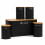 Oypla Oypla 5pc Black Bamboo Lid Kitchen Canister Storage Tin Set Bread Biscuits Tea Sugar Coffee 1