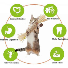 (As show, One size) 4Pcs Cat Chew Sticks,Catnip Stick,Catnip Sticks,Cat Grass Stick,Molar Cat Interactive Stick,Catnip Toys Sticks,Cat Toy Stick