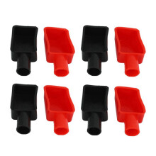 8 Pcs Car Battery Positive and Negative Protective Covers, Rubber Sleeves, Battery Terminal Protection Sleeves