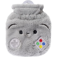 Rubber Hot Water Bottle with Faux Fur Cover Dog01
