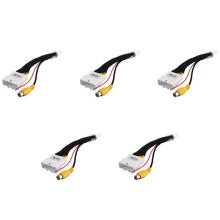 5X Auto 24Pin Interruttore di Ingresso Video Telecamera di Parcheggio Retromarcia Cavo Adattatore Rca per Stepway Vivaro Dacia Sandero Clio 4