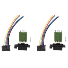 2X Heater Motor Blower Fan Resistor with Wiring Repair Plug Harness for Corsa 13248240 77364061