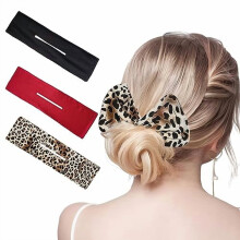 Hair Bun Maker Set 3-Piece Black Navy Khaki