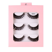 Synthetic False Eyelashes Curly Thick Realistic 3 Pairs