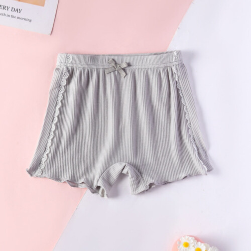 Girls Secure Fit Shorts Solid Color Light Gray 4-5 Years 1