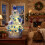 White Lighted Mini Christmas Tree 24 inches with 30 1