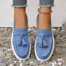Women's Slip-On Loafers with Tassel Detail, Lightweight