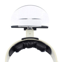 2Set Hoofdband Vergrootglas Bril Vergrootglas met Led-Lampjes Loep Vier Sets van Meerdere Lenzen Hoofd Gemonteerd