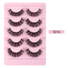 False Eyelashes Thick Curly Natural Look 5 Pairs