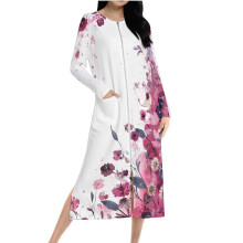 Cotton Robes for Women Winter Warm Nightgown with Pockets