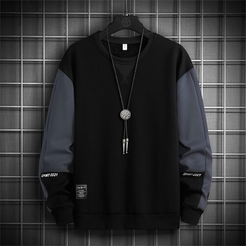 Men's Graphic Long Sleeve Pullover Sweatshirt Color Block
