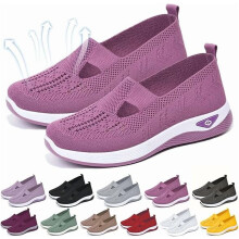 Willtoo Women's Orthopedic Slip-On Sneakers Purple Wide Fit