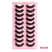 Russian Big Curl False Eyelashes Synthetic 10 Pairs