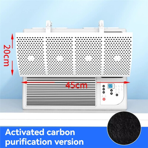 Universal Window Air Conditioner Windshield Adjustable Wind Direction Purification with Filter Activated Carbon 1