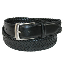 Danbury Men's Comfort Stretch 35 mm Leather Braided Belt