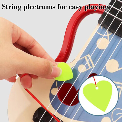 Classical Guitar Toy Red 4-String Ukulele for Kids