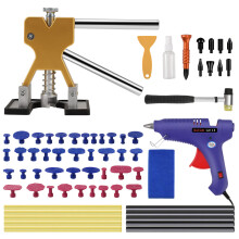 Car Dent Repair Kit, Car Dent Puller,66 PCS Paintless Dent Removal Kit with Dent Puller,Dent Puller Tabs, Glue Gun, Glue Sticks