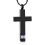 Crystal Cross Necklace for Ashes Keepsake with Birthstone 1