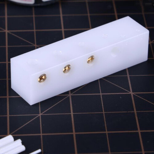 (As show, One size) Vertical Centering Jig Drilled Rod Alignment Block For Model Making Modeling Hand Tool Building Accessories 1
