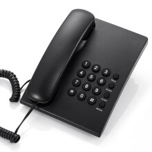 Classical Corded Telephone Black with Redial and Hold
