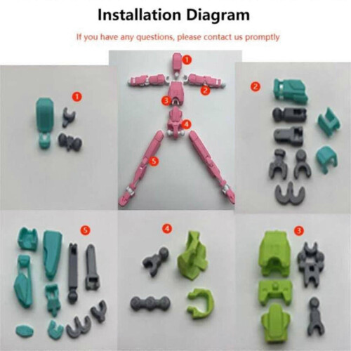Titan T13 Robot Actionfigur - Högkvalitativt 3D-utskrivet samlarobjekt 1