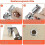 Pinze per occhielli, set professionale per forare occhielli con 100 occhielli in metallo per pelle, 4