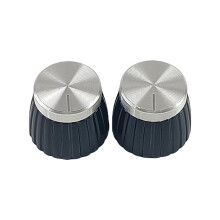 Guitar Volume Control Knobs Aluminum Potentiometer Caps 2PCS