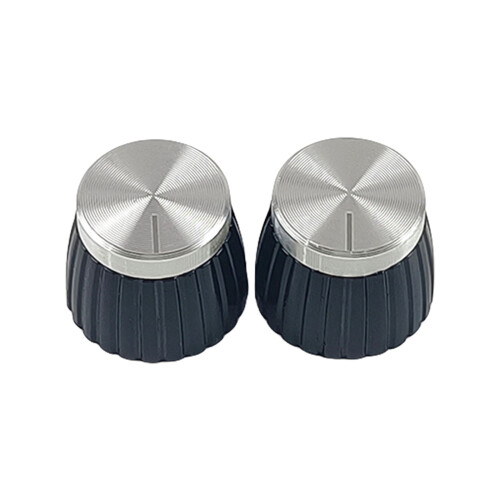 Guitar Volume Control Knobs Aluminum Potentiometer Caps 2PCS