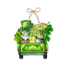 St. Patrick's Day Door Hanger Irish Clover Weatherproof