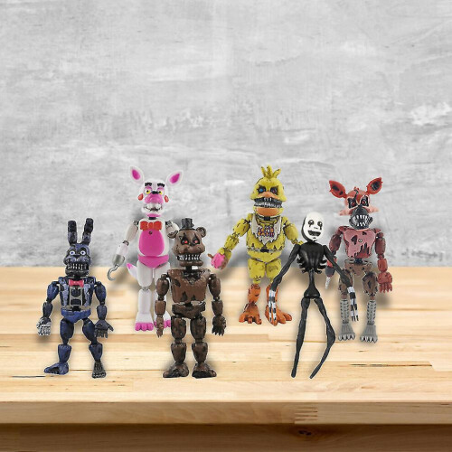 Five Nights At Freddy's Leksaksfigurer 2 Generation Monteringsversion Set 2