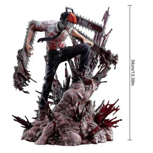 Figurine articulée Denji de Chainsaw Man en PVC - Modèle de 33,8 cm 1