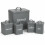 Oypla Oypla 5 Piece Grey Kitchen Canister Storage Tin Set Bread Biscuits Tea Sugar Coffee 1