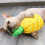 Pet Dog Pineapple Design Stuffing Squeaky Plush Feeding Training Interactive Toy 2