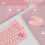 - Cute Cat Pastel Pink Wireless Keyboard And Mouse Set, 84 Keys Retro Typewriter 3