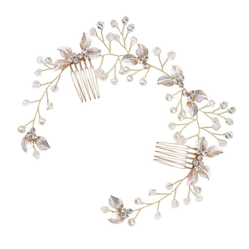 Accessori per capelli con perle Pettine laterale per capelli da sposa Fermaglio per capelli con perle 2