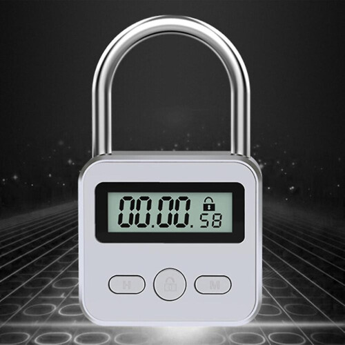 Metal Timer Lock Lcd Display Multi-function Electronic Time 99 Hours Max Timing Usb Rechargeable Ti 2