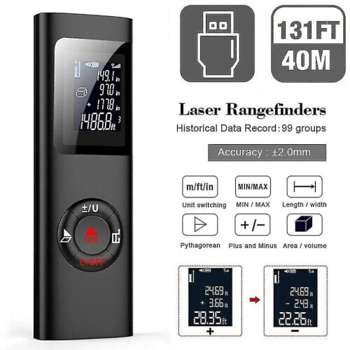 40m Multifunctional Lcd Digital Laser Meter Mini Smart Rangefinder Portable Distance Measuring Tool 2
