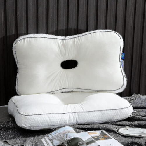 Cuscino per piercing per chi dorme sul fianco, cuscini auricolari con foro per l'orecchio, per alleviare 2