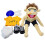 Jeffy Hat handpop cosplay pluche speelgoed knuffelpop spel kindercadeaus 2
