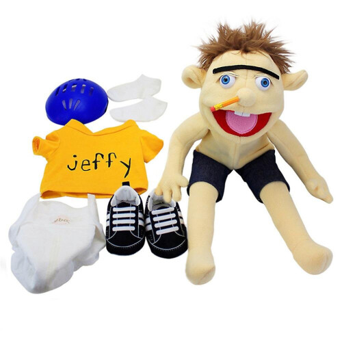Jeffy Hat handpop cosplay pluche speelgoed knuffelpop spel kindercadeaus 1
