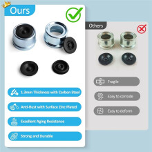 1.98inch Trailer Hub Caps 4PCS with Rubber Plugs & Installation Tool Snug-Fit, Rust-Resistant Bearing Dust Caps