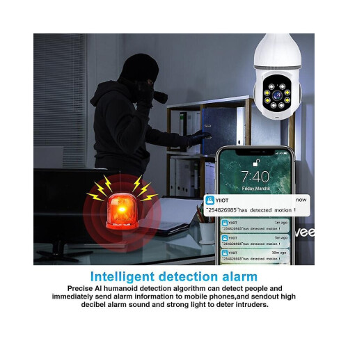 Outdoor E27 3mp Surveillance Camera Ip Wifi Camera Waterproof External Security Protection 1